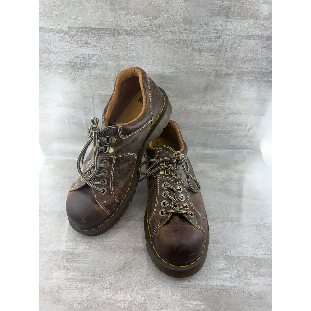 Dr Martens 10940 Brown Leather Lace Up Lug Sole Oxford Shoes Men Sz 10 - Picture 2 of 11